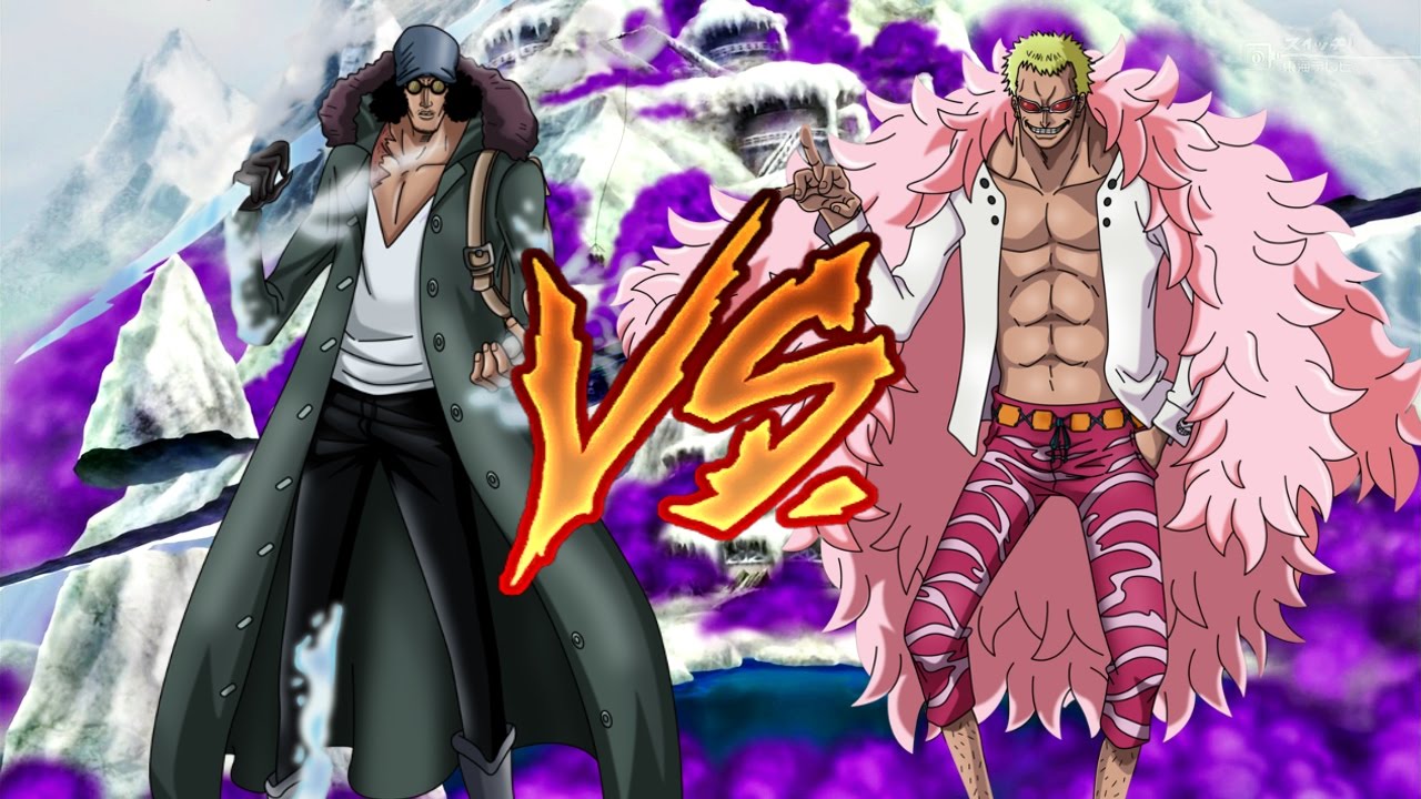 VERSUS 8 AOKIJI VS DOFLAMINGO ONE PIECE LUFFY NO MI YouTube