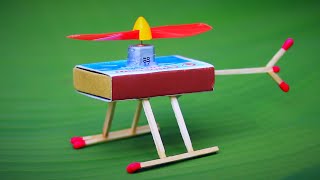 4 Amazing DIY TOYs - How to make a Helicopter with matchbox