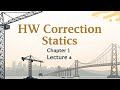HW correction Statics Ch.1 Lecture 4