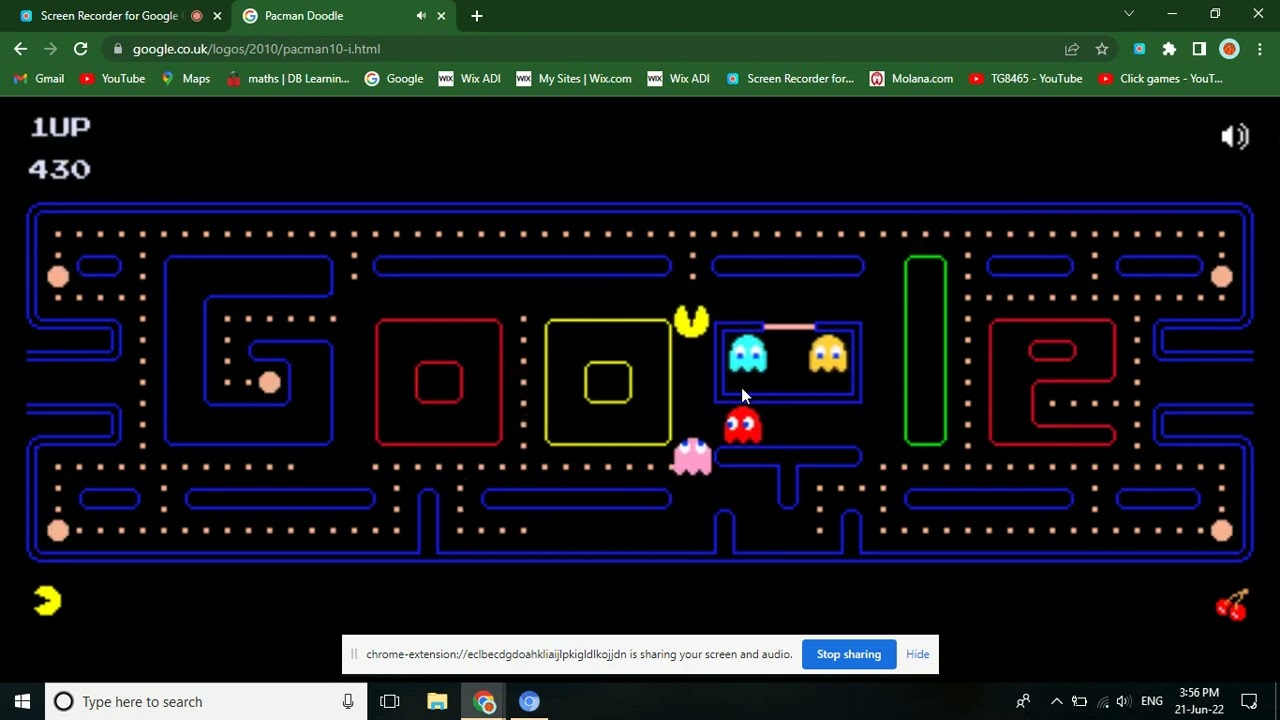 Pacman doodle gameplay