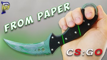 How to make a Talon CS: GO KNIFE out of paper. DIY paper weapon DIY paper Talon knife CS: GO