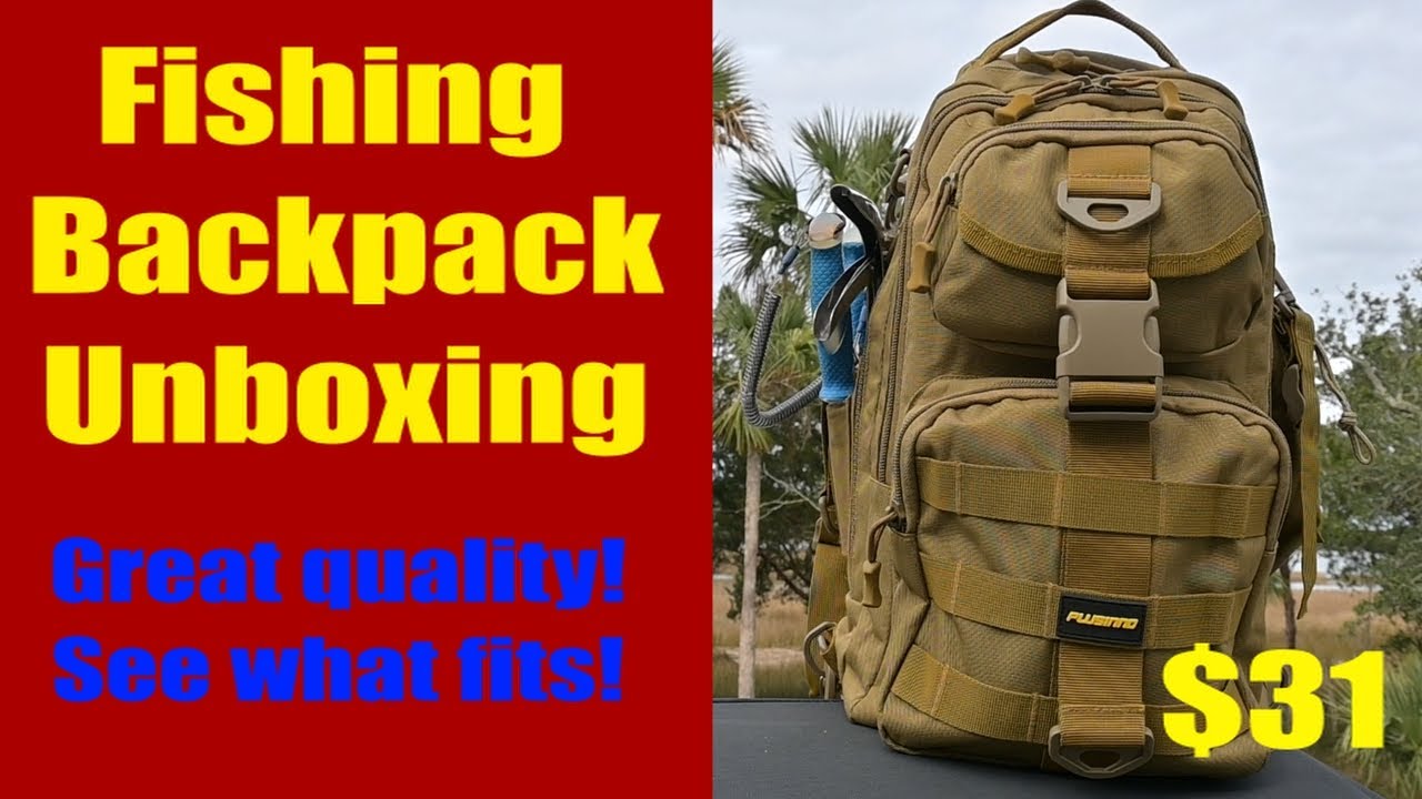 Best value!  Fishing Backpack Plusinno unboxing #fishing