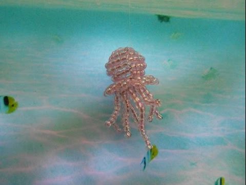 beaded jellyfish, jellyfish made out of seed beads and wire…, Meg  Galacticat