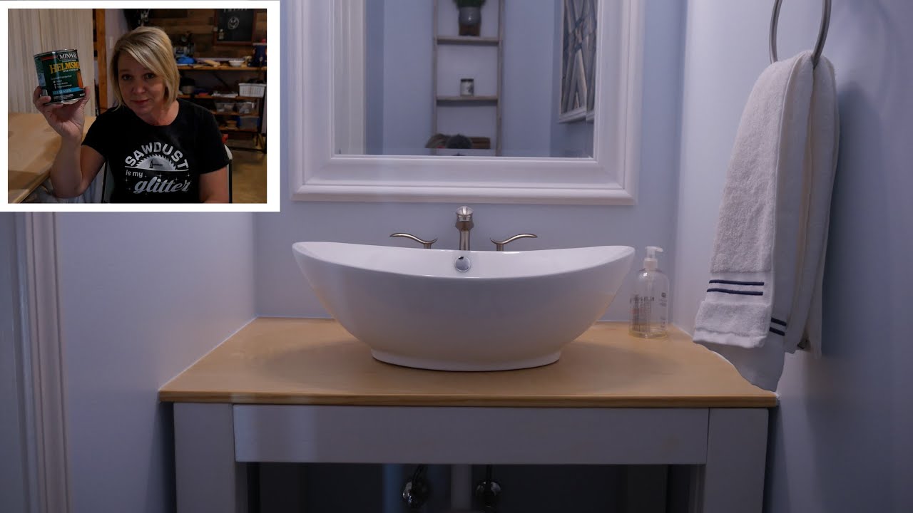 Bathroom Vanity With A Vessel Sink, How To Make A Vanity Top For Vessel Sink