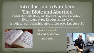Celebrity Biblical S&L 26: Introduction to Numbers, What the Bible Does and Doesn't Say About Abortion Profile
