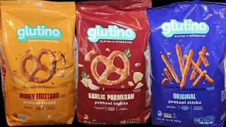 Glutino Pretzels: Honey Mustard, Garlic Parmesan & Original Review