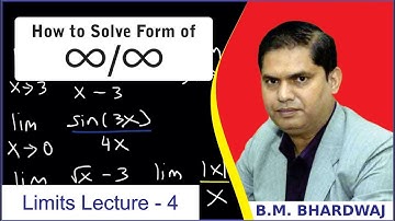 Super trick to solve limit question of Form Infinity/Infinity | B.M. Bhardwaj