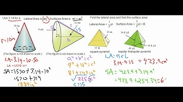 SA and LA Pyramids and Cones