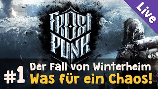 Der Fall von Winterheim #1: Was für ein Chaos! ✦ Schwer / Blind ✦ Let's Play Frostpunk (Live-Aufz.)