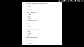 Luyện thi tiếng anh A2(KET) Listening part 1+2 Test (17/24)