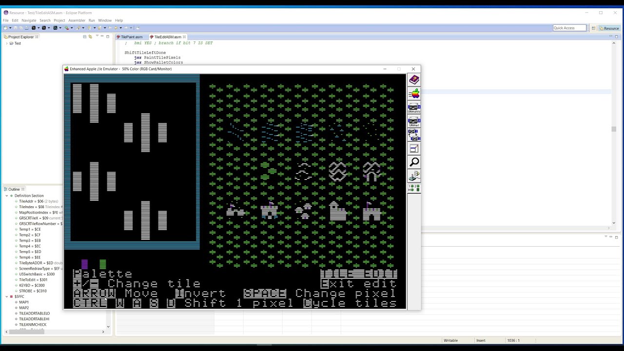 RetroGame Programming: Ultima-style tile Editor for Apple II (Part 2 ...