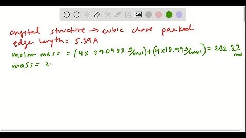 KF has the same type of crystal structure as NaCl. The unit cell of KF has an edge length of 5.39 Å…