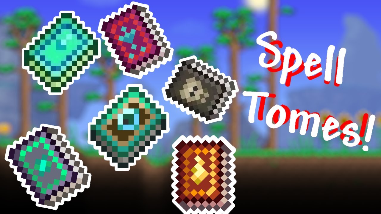 All SPELL TOMES in Terraria! (Mage Guide 1.4) YouTube