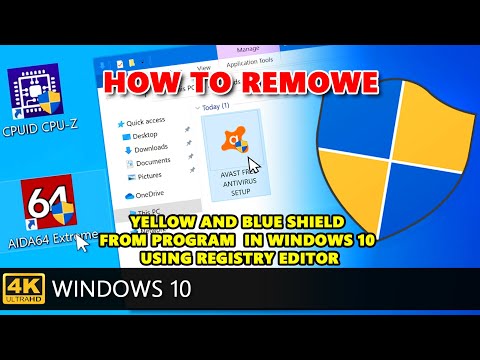 How to remove blue and yellow shield from icon in Windows 10 without using any software (100% work).