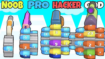 NOOB vs PRO vs HACKER vs GOD in Wheel Gun 3D