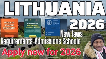 Study in Lithuania 🇱🇹/New process for visa application to Lithuania as an international