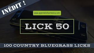 Video thumbnail of "100 Country - Bluegrass licks - Lick 50 - Harmonica C"