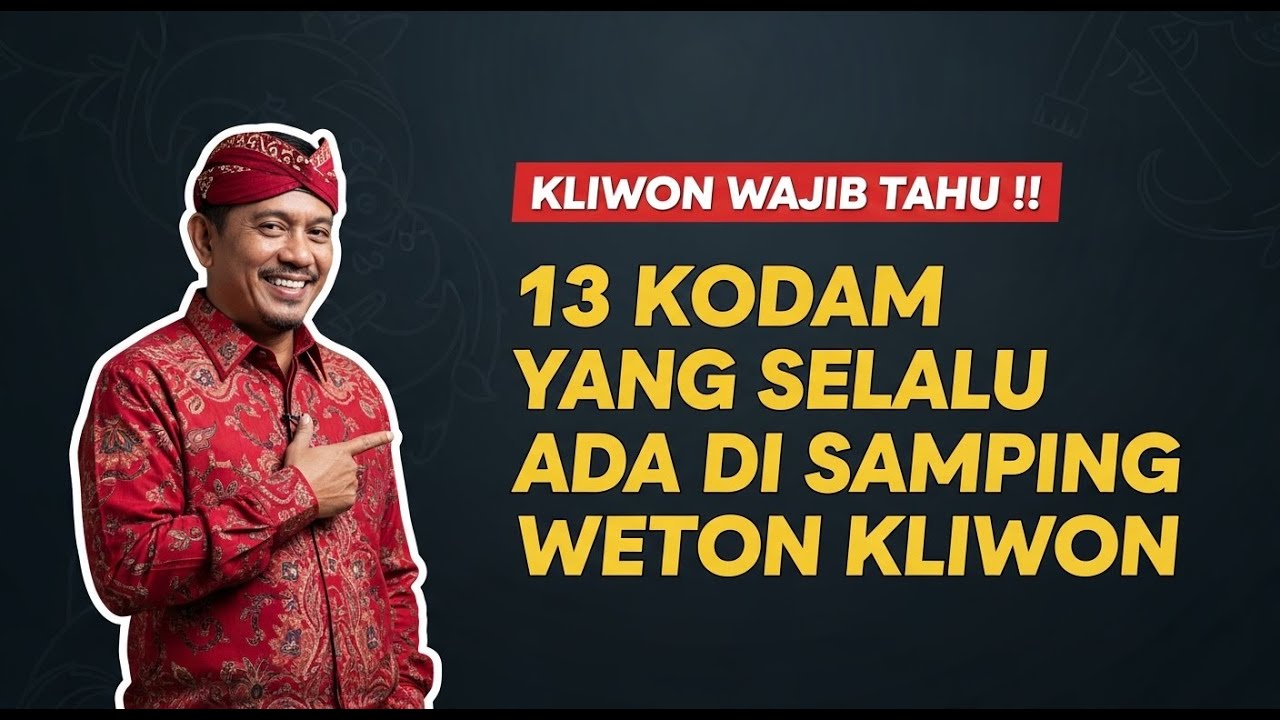 JANGAN KAGET! Rezeki Weton Kliwon 2026 Mengalir Deras Jika Sadar Dijaga 13 Khodam Ini (Weton Sepuh)
