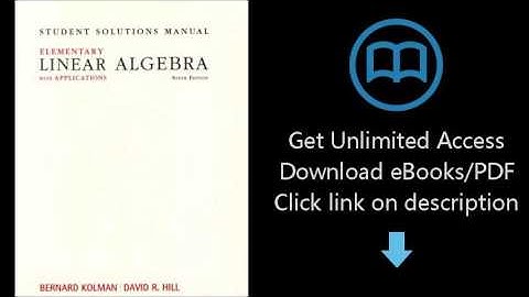Download Student Solutions Manual for Elementary Linear Algebra with Applications PDF