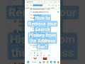 How To Remove Your Search History From The Address Bar At The Top Of The Screen Windows Chrome How To Remove Your Search History From The Address Bar At The Top Of The Screen Windows Chrome