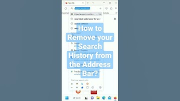 How to remove your search history from the address bar at the top of the screen? #windows #chrome