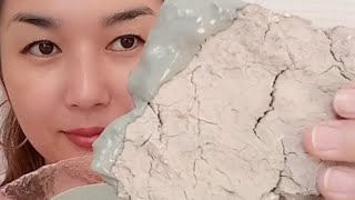 short bread with blue uzbek cream satisfying video by klara asmr