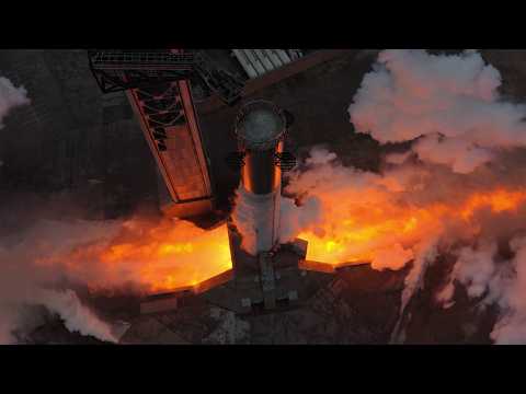 Full-duration, 33-engine static fire of Super Heavy V3 - July 2026