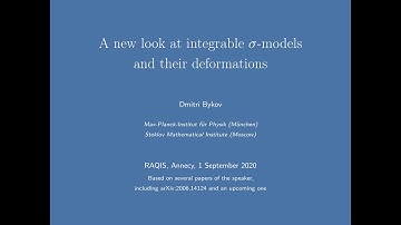 D. Bykov: "A new look at integrable σ-models and their deformations"