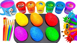 Oddly Satisfying Video L Making Diy 6 Super Big Glittre Eggs And Sprunki Labubu Paints Disney Asmr
