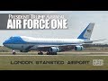 President Donald Trump Air Force One Arrival London Stansted Airport UK Lockheed C5 US Air Force