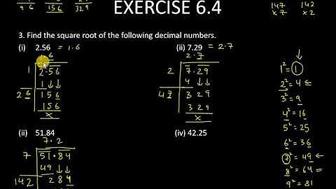 3. Find the square root of the following decimal numbers|| Ex 6.4 Class 8 NCERT Solution