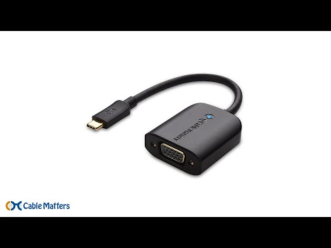 USB C to VGA Adapter (USB-C to VGA Adapter) Thunderbolt 3 Compatible | Cable Matters