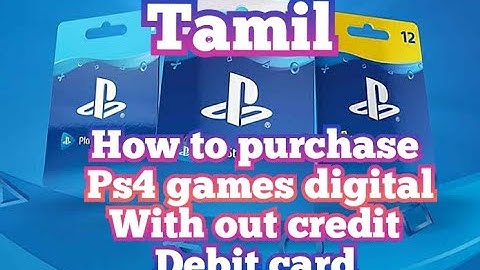 how to purchase ps4 digital games without credit debit card in tamil