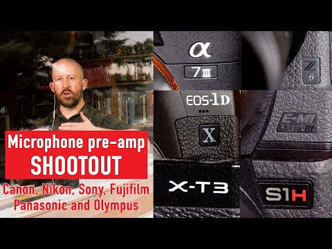 Which camera has the best audio pre-amps ? (Canon, Nikon, Sony, Fujifilm, Panasonic, Olympus)