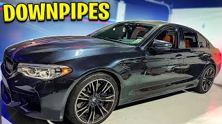 F90 M5 DOWNPIPES BEFORE/AFTER SOUND AND ONE TIME SAVING TIP #f90m5