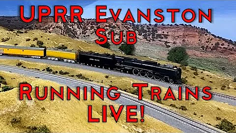 Saturday Nights Alright for Frieghts on the UPRR Evanston Sub. HO Model Trains in Action