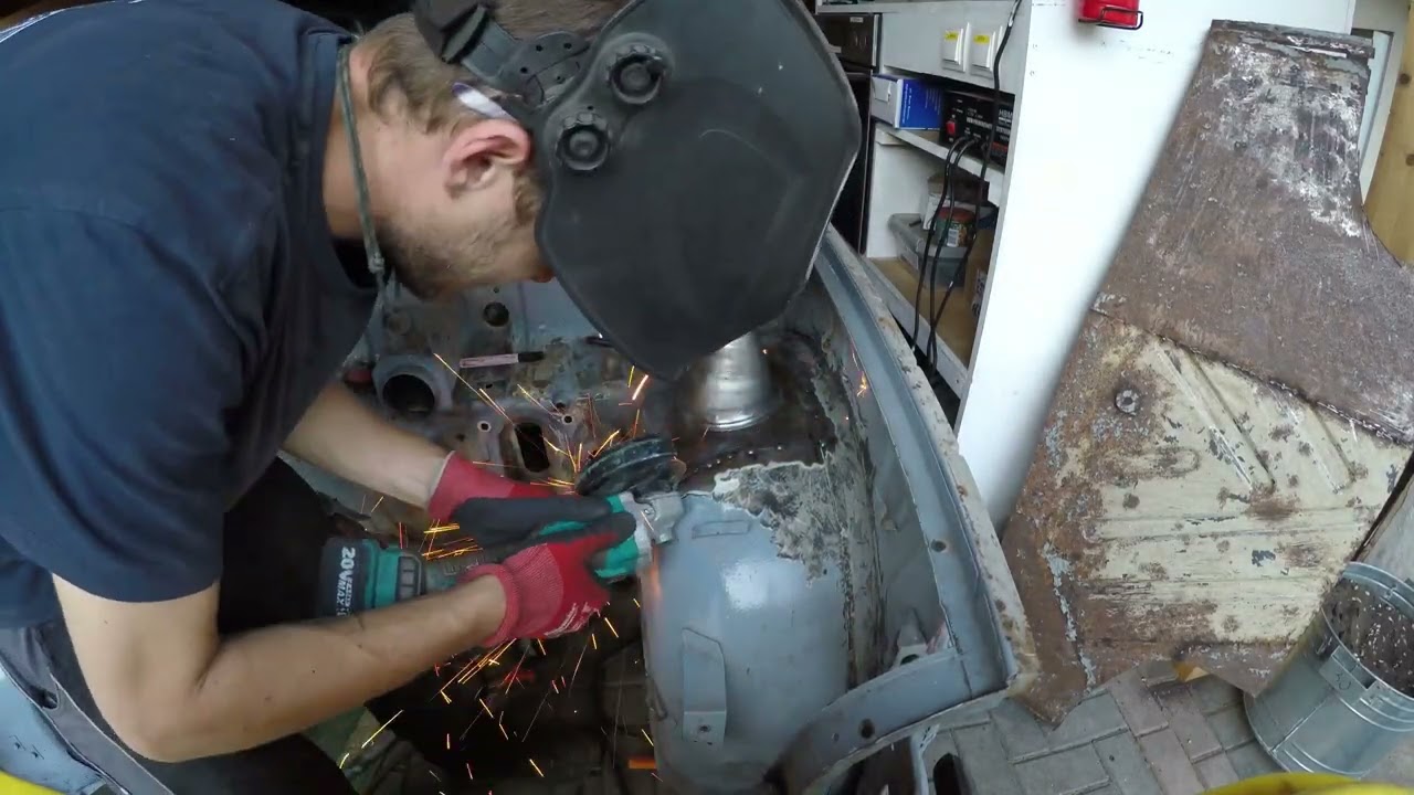 Der Trabant VLOG - F12 Stoßdämpferdom einschweißen