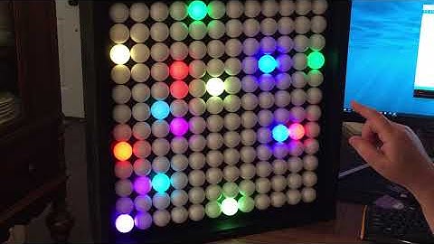12 x 12 NeoPixel Ping Pong Ball Array: Multi-Drip Drops