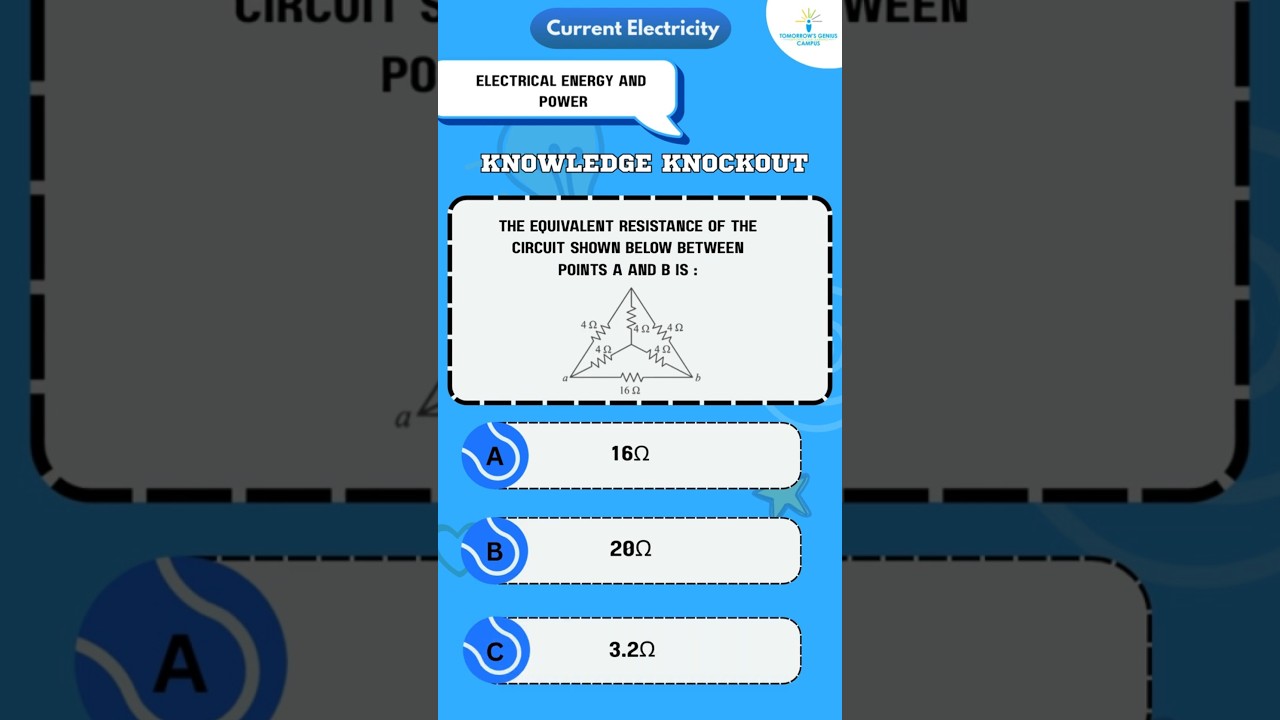 Electrical Energy & Power Quiz 🔥 | Fast MCQ Challenge | Current Electricity 