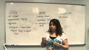 Slang, Jargon, Colloquialisms