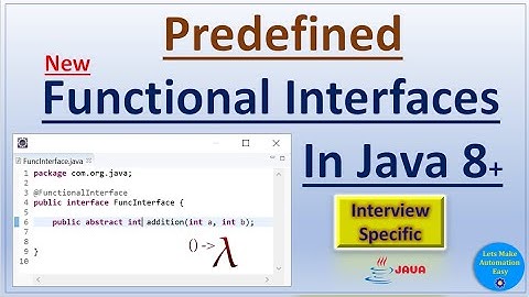 Predefined Functional Interfaces In Java 8 | Pradeep Nailwal