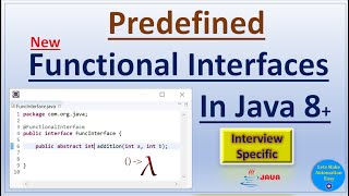Predefined Functional Interfaces In Java 8 | Pradeep Nailwal