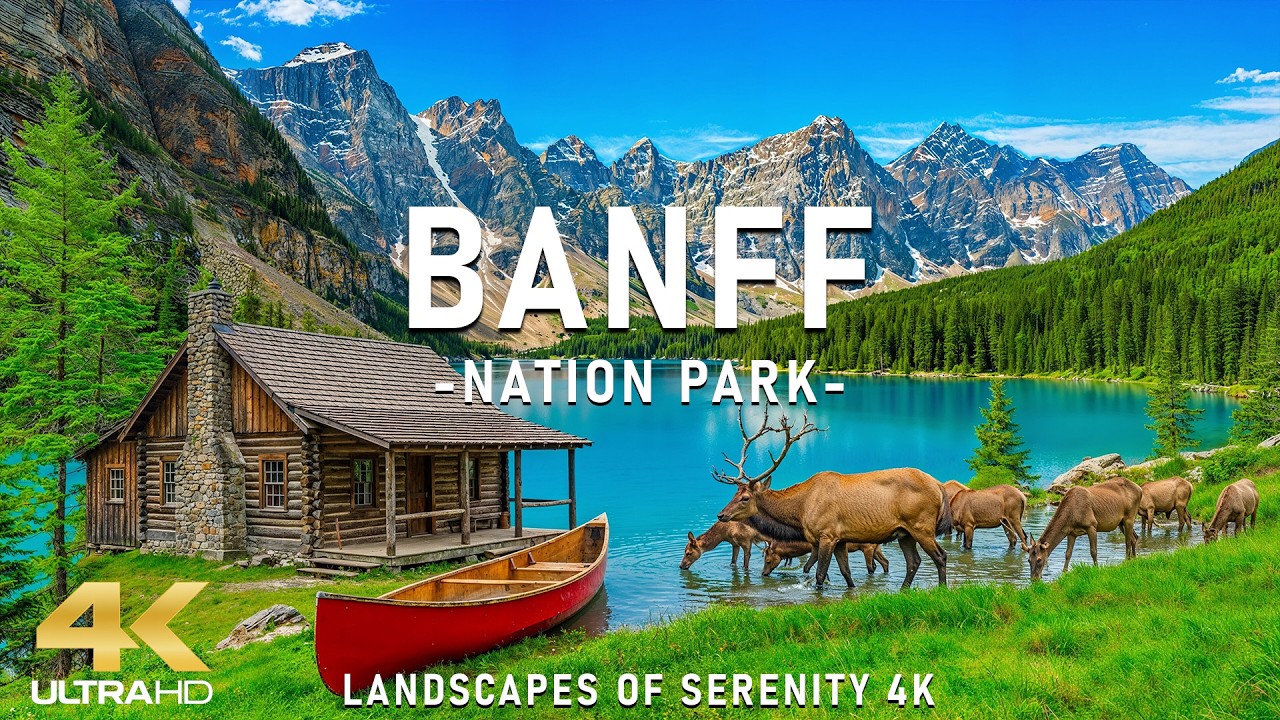 Banff National Park 4K UHD | Turquoise Lakes, Rocky Mountains & Epic Scale