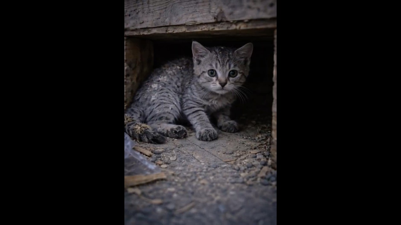 He rescued the kitten no one could reach #rescue #kindness #emotional