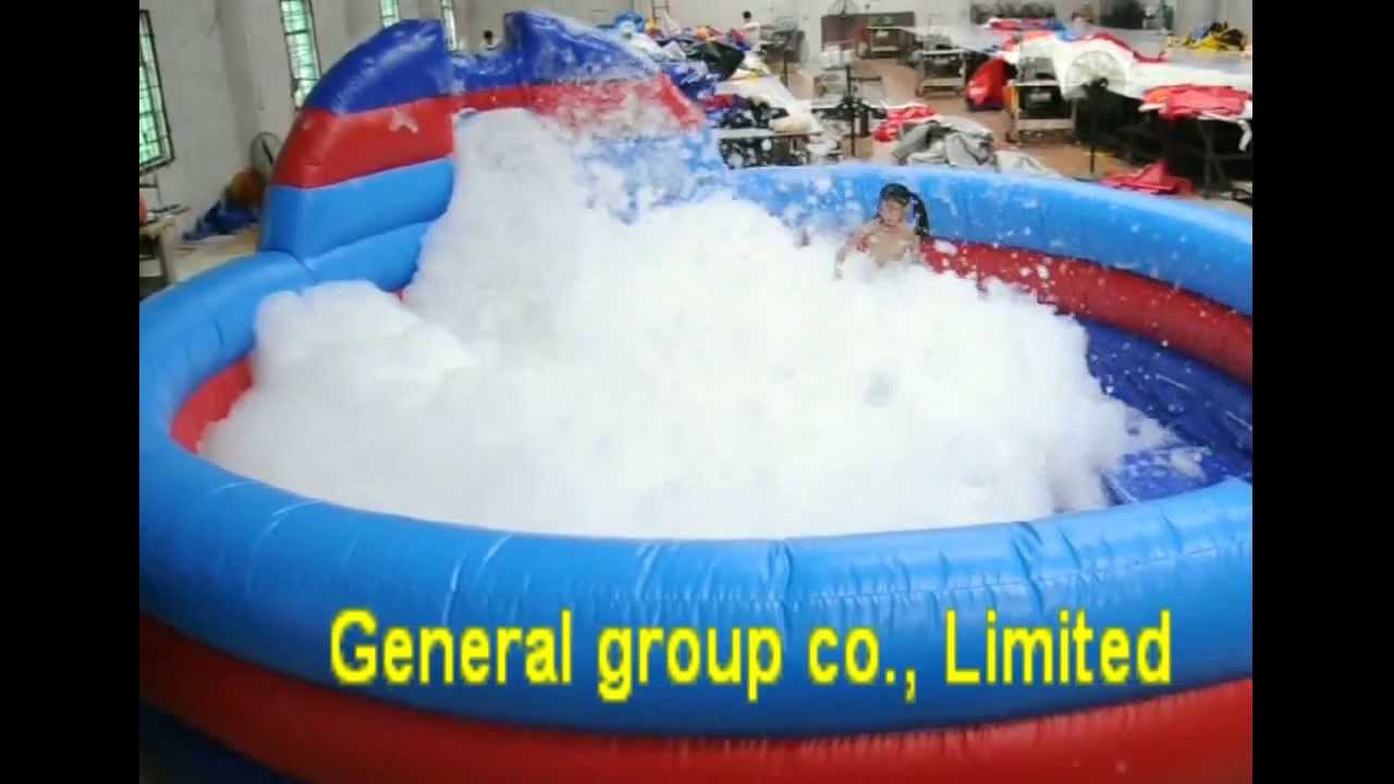 Inflatable foam pit with machine GSP-126
