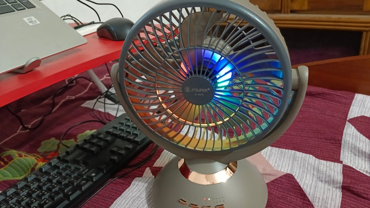 Jysuper 12" Rechargeable Fan - 12000mah Battery, 4-Speed
