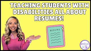 Master Resume Writing With Fun Worksheets Activities For Special Education, Life Skills Vocation