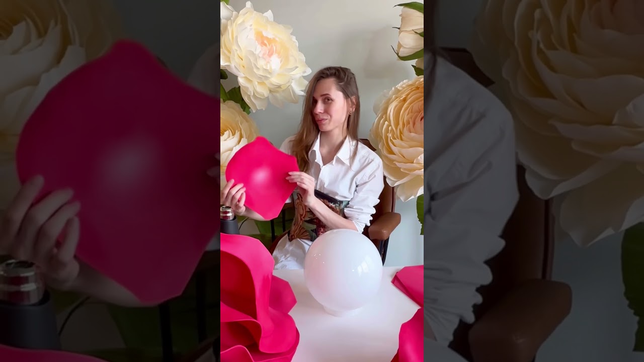 Step-by-step Tutorial: How to make Giant Foam Rose (full tutorial on my channel)