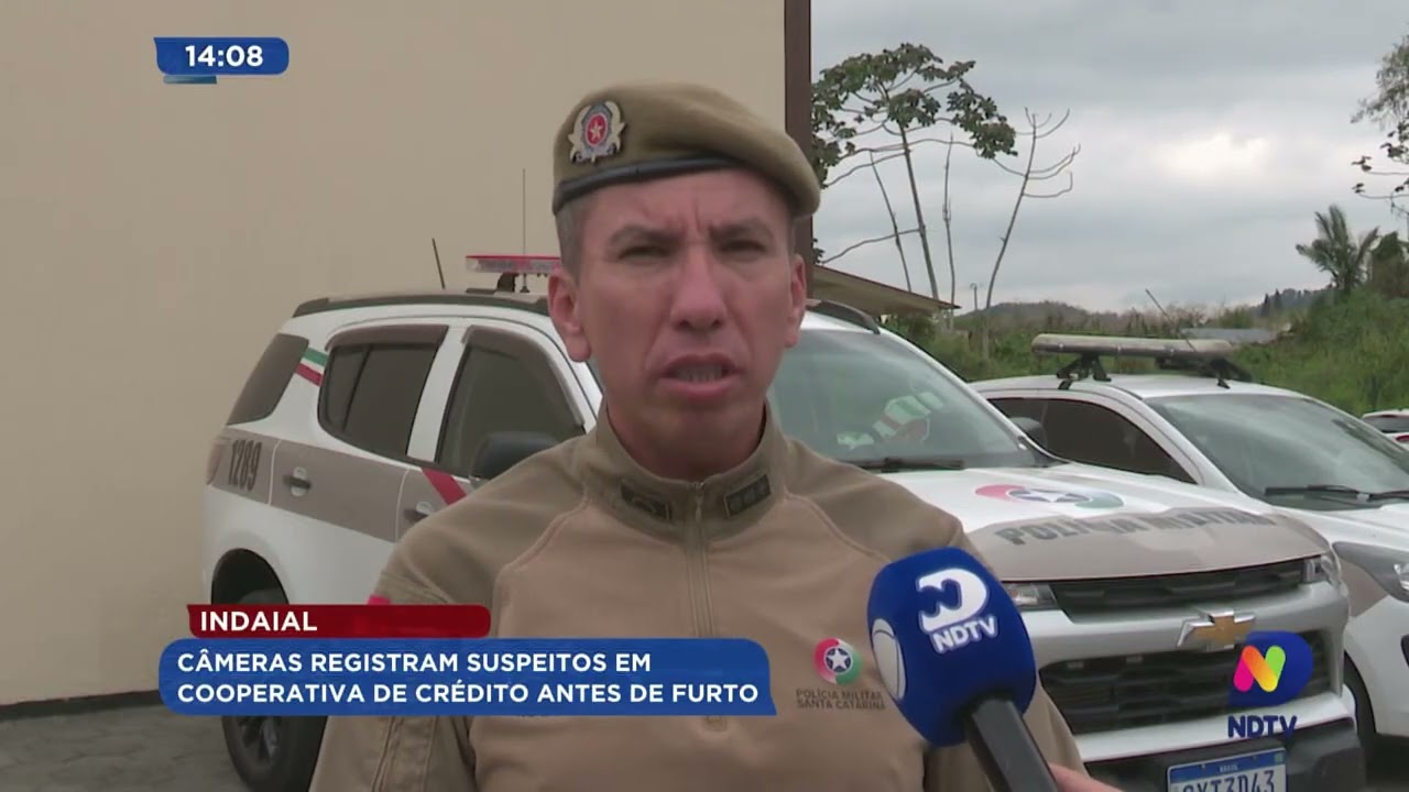 Indaial: Câmeras registram suspeitos em cooperativa de crédito antes de furto