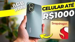 TOP 7 MELHORES Celulares até R$1000 CUSTO BENEFÍCIO em 2024!!!  BOM e BARATO